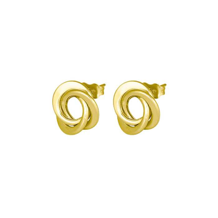 10K Yellow Gold Twisted Knot Earrings