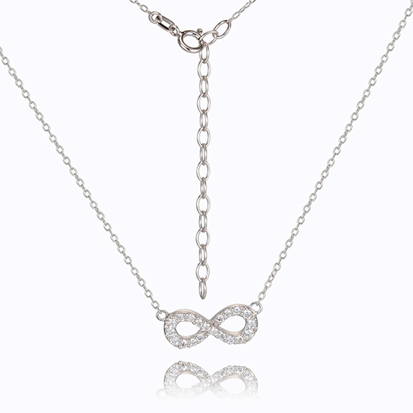 Diamondlite Cubic Zirconia Infinity Necklace in Silver