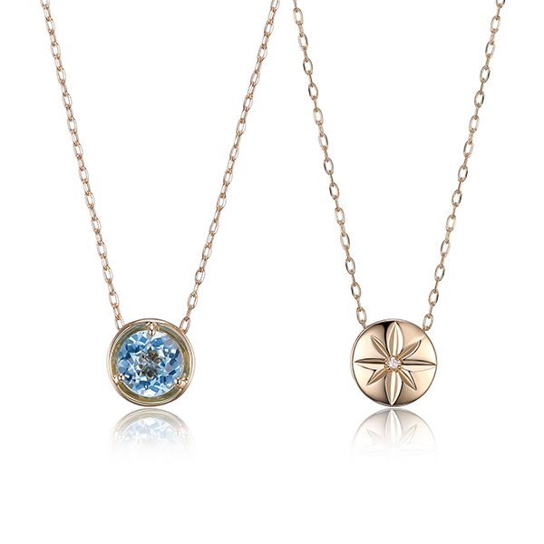 Celebration Gems March Birthstone Necklace - Blue