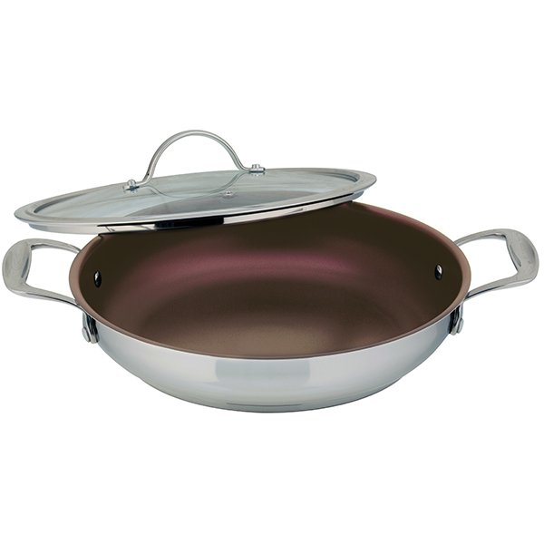 2413-28-00 Confederation 28cm N/S Everyday Pan w/ glass cover