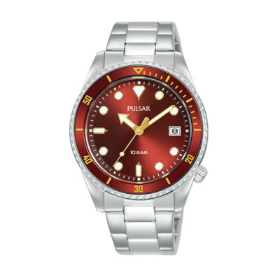 Pulsar PG8335 Fashion Watch - Silver and Red