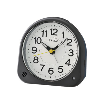 Seiko QHE188K Bedside Alarm Clock - Black and White