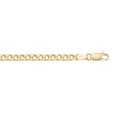 10K Gold Hollow Curb 7" Bracelet - 1.8 gm