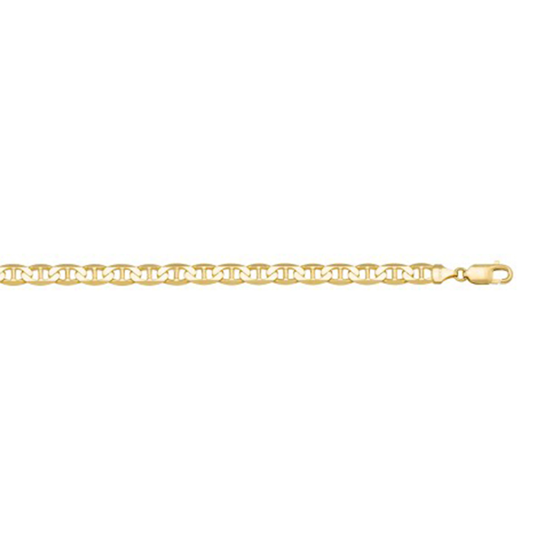 10K Gold Hollow 7" Bracelet - 1.9 gm