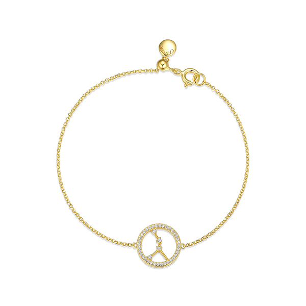 Diamondlite Cubic Zirconia Zodiac collection "Cancer" constellation - Gold
