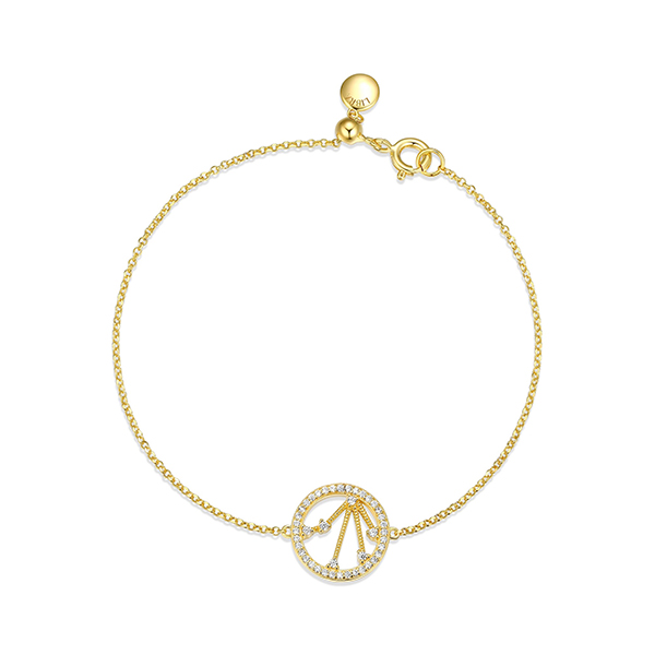 Diamondlite Cubic Zirconia Zodiac collection "Libra" constellation - Gold