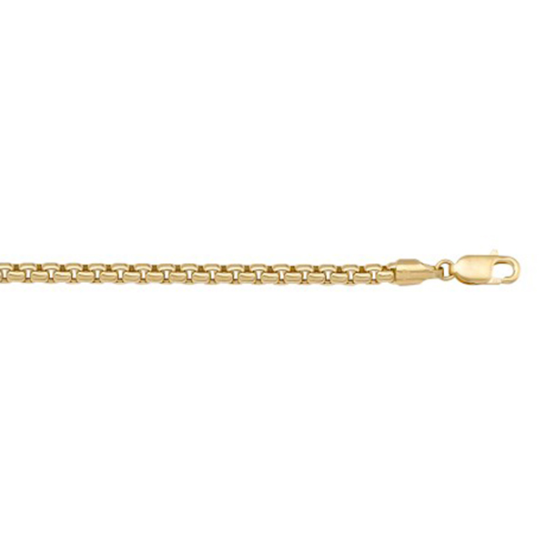 14K Gold Hollow Box 7.5" Bracelet - 3.4 gm