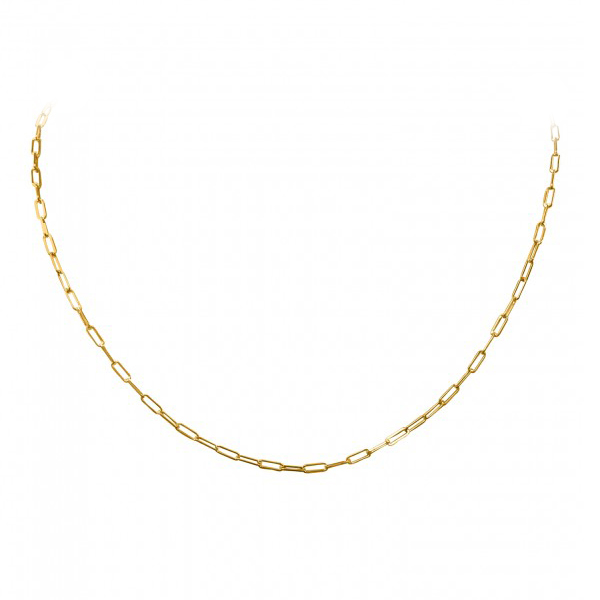 10K Gold Paperclip 2mm Gauge 18" Necklace - 2.8 gm