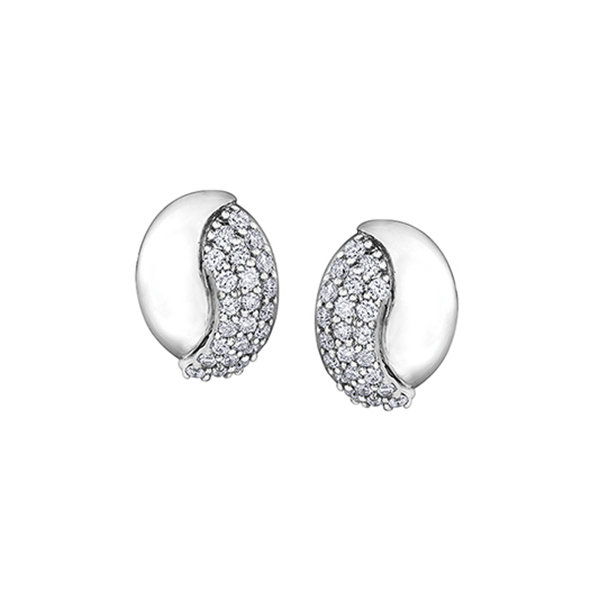 Diamond Stud Earrings in 10K (0.135, 0.048 and 0.1 CT. T.W.) - Silver