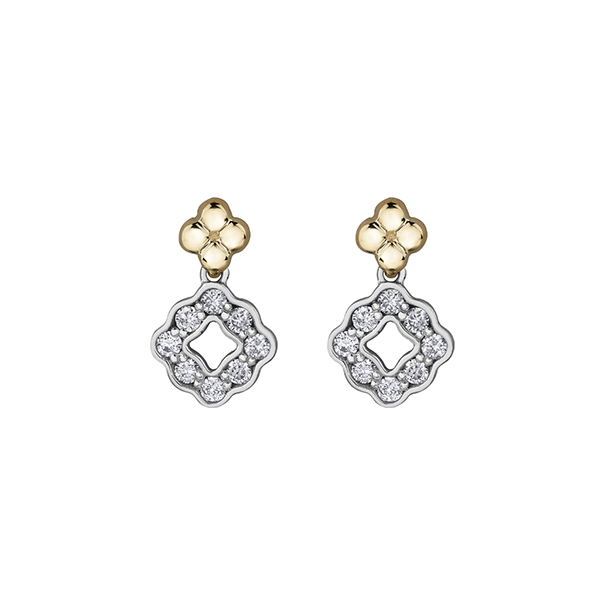 Diamond Stud Earrings in 10K (0.25 CT. T.W.) - Silver and Gold