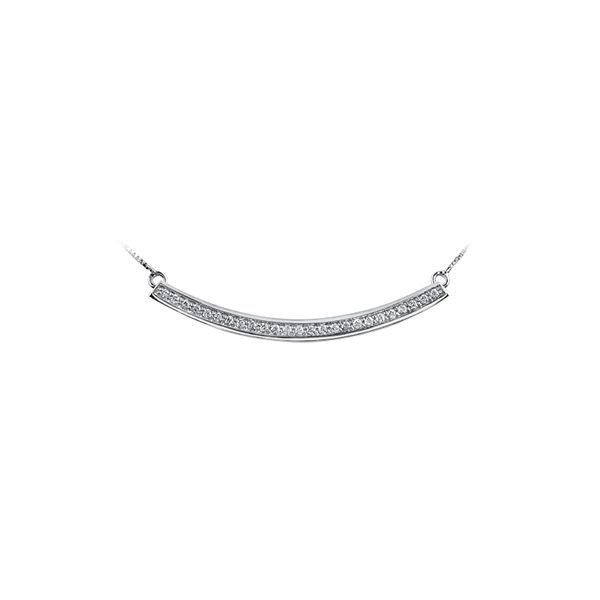 Diamond Necklace in Sterling Silver (0.15 CT. T.W.) - Silver