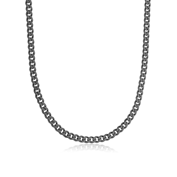 STEELX 6mm Curb Chain Necklace - Black