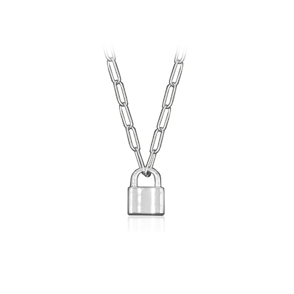 CJ Steelx Lock Pendant - Silver