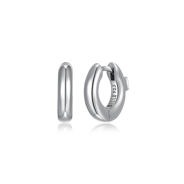 ER2LCNA-W "Simpatico" 13mm Huggie Hoop Earrings