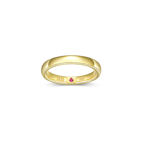 R34LAG7-Y-6 "Simpatico" 3mm Square Ring - Gold