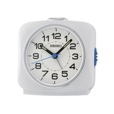 Seiko QHE194W Desk Alarm Clock - White
