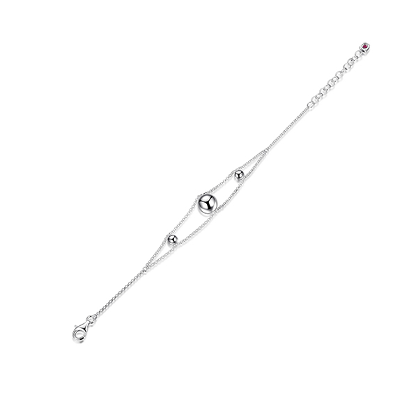 BR1LAHE-W "Orb" 10mm and 5mm Bead Bracelet