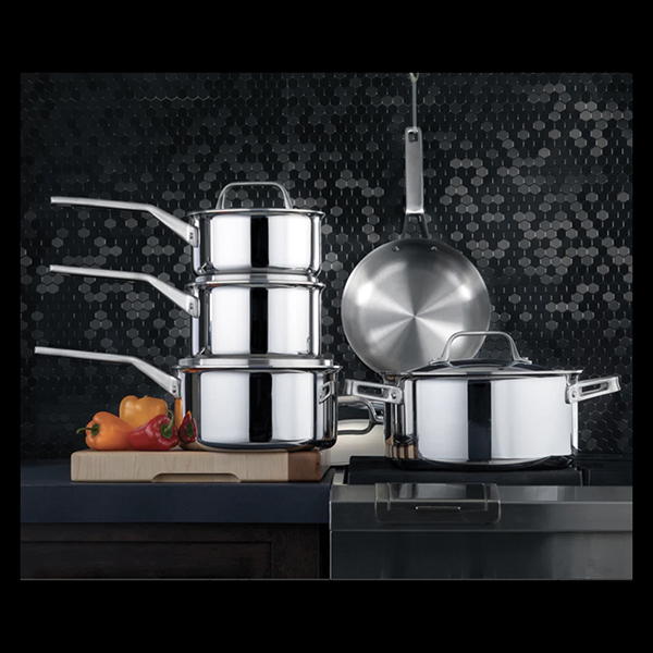 10pc Meyer ProClad 5-Ply Aluminum Core Stainless Steel Cookware Set