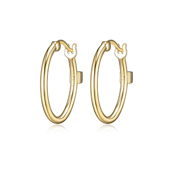 E32LCG7-Y "Lyra" Sterling Silver 20mm Hoop Earrings