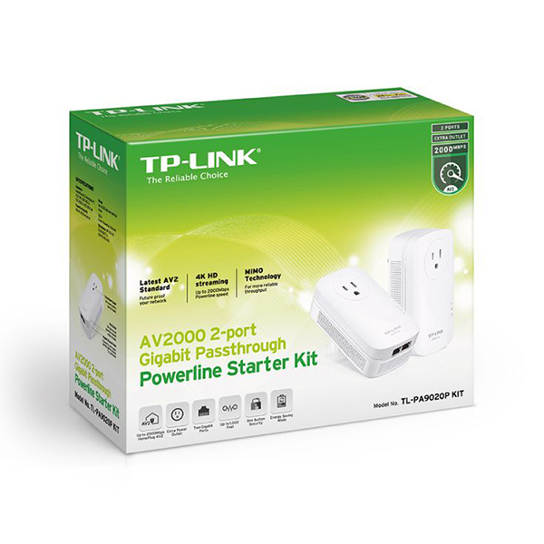 AV2000 2-Port Gigabit Passthrough Powerline Starter Kit