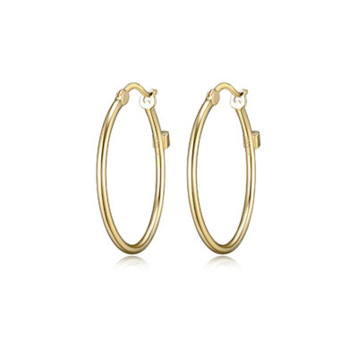 ELLE "Lyra" Sterling Silver 30mm Hoop Earrings - Gold