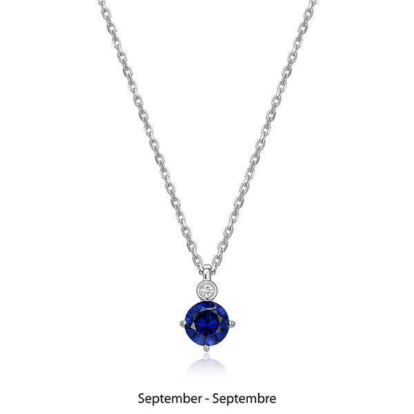 ELLE "Birthstone" September (Sapphire) and Lab Grown Diamond Necklace