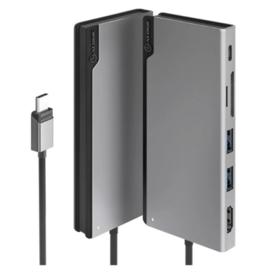 Alogic Docking Station USB-C 6-in-1 100W Power Delivery 4k Ultra HD 60Hz Support Gen 2 Aluminum Body Ultra - Space Grey