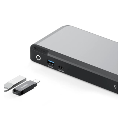 Alogic Docking Station USB-C Dual Monitor with 65W Power Delivery 2x DisplayPort 4k Ultra HD MX2 - Space Grey
