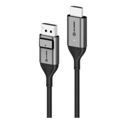 Alogic DisplayPort Male to HDMI Male Cable 6ft 4K Ultra HD 60Hz 6ft - Space Grey