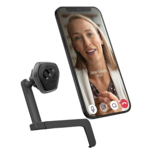 Naztech Laptop Mount for Phones  and  Tablets MagBuddy Elite Includes 2 Metal Plates 360 Degree Swivel - Black