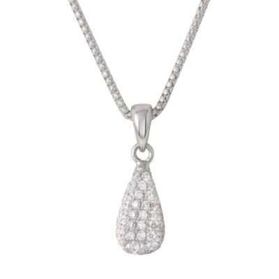Charles Garnier Josslyn CZ Tear Drop Pendant - Silver