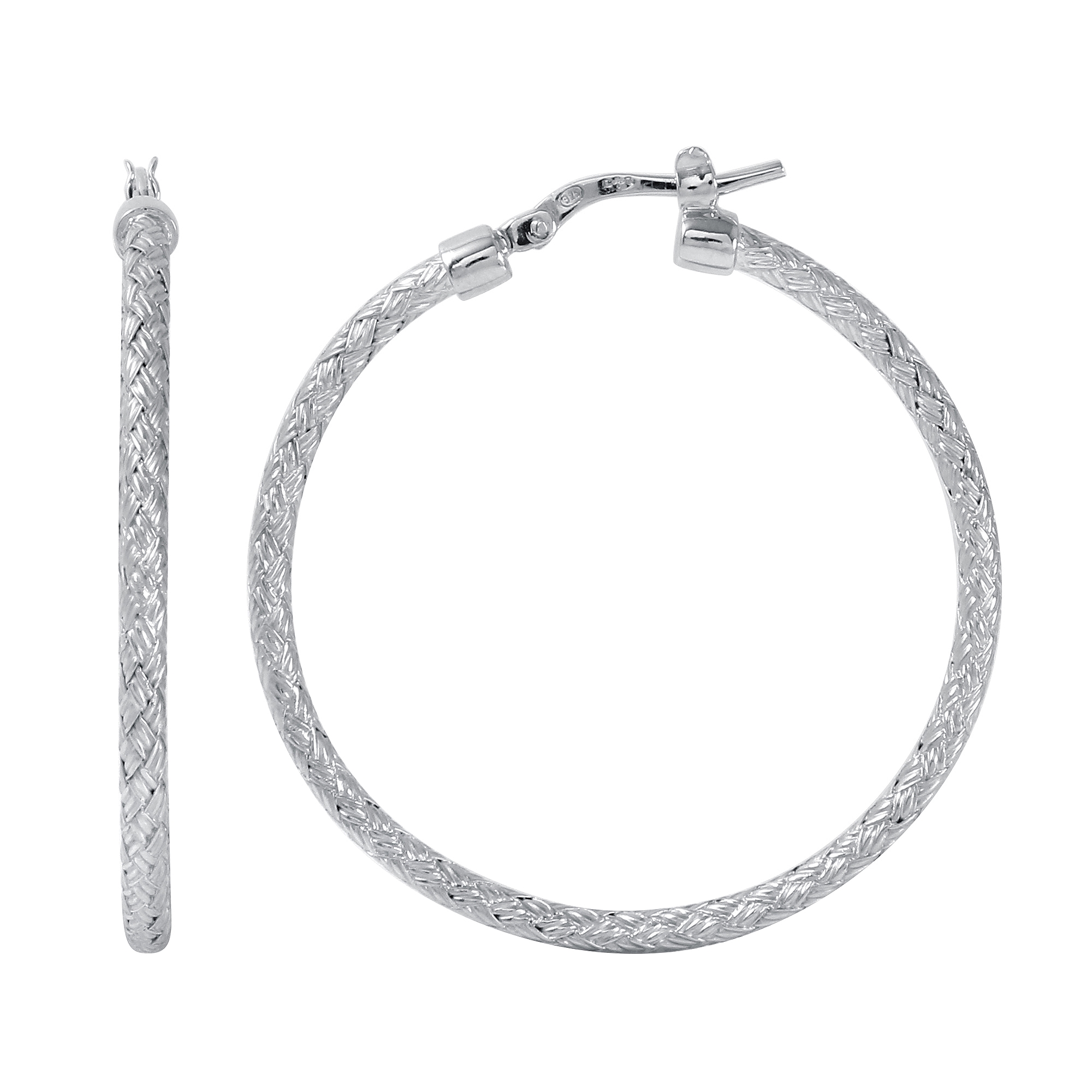 ECGR2Q00Y-W Jody 35 Woven Hoop Earrings