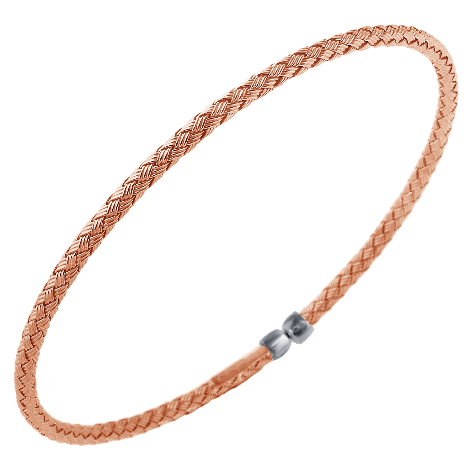 Charles Garnier Narda Woven No Stone Cuff - Rose Gold