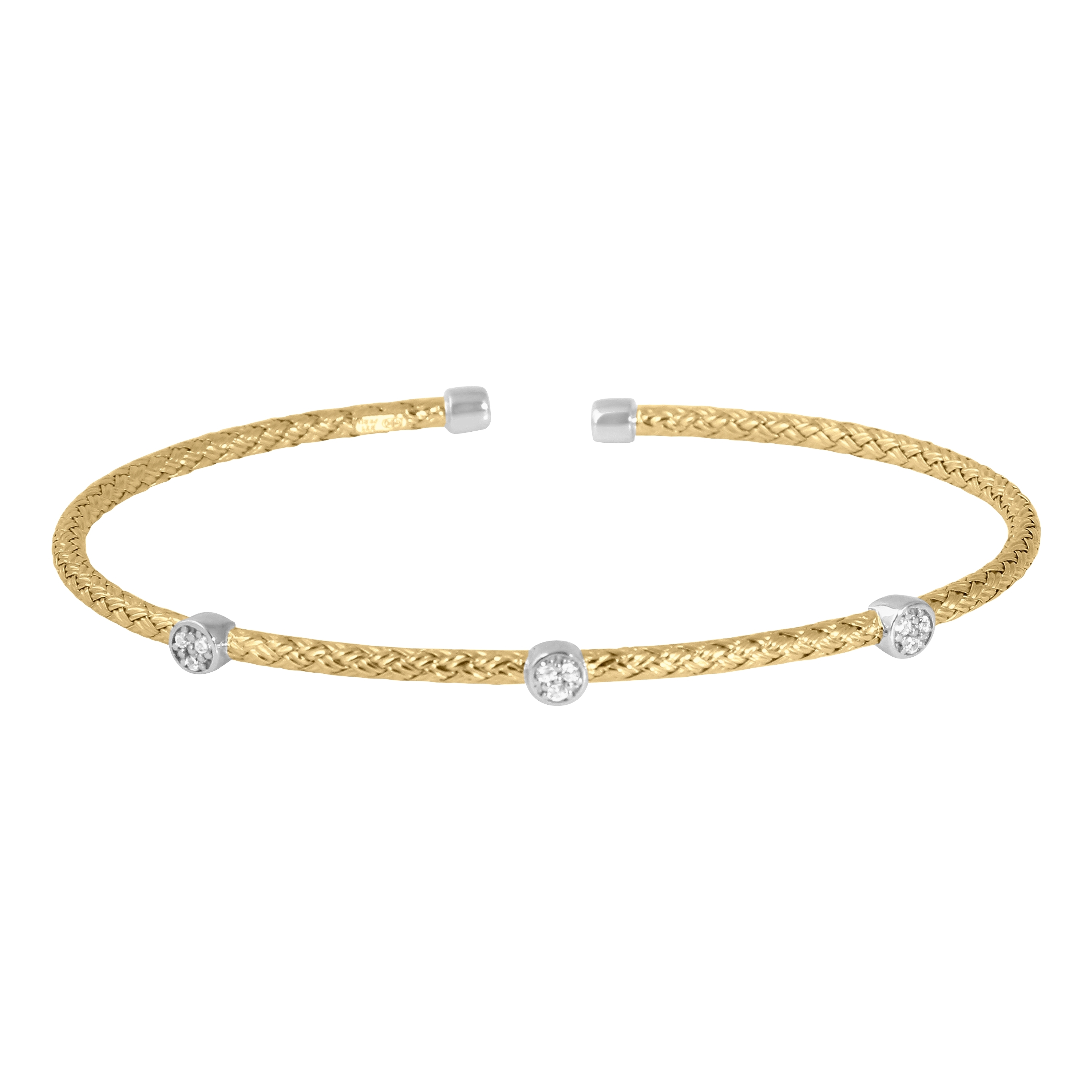 Charles Garnier Darsi Woven CZ Station Cuff - Gold