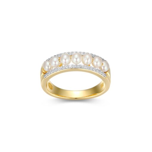 Charles Garnier Venus White Pearl Off Round Ring Size 6 - Gold