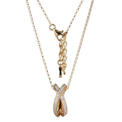 ELLE River Short Twrist Pendant Necklace - Gold