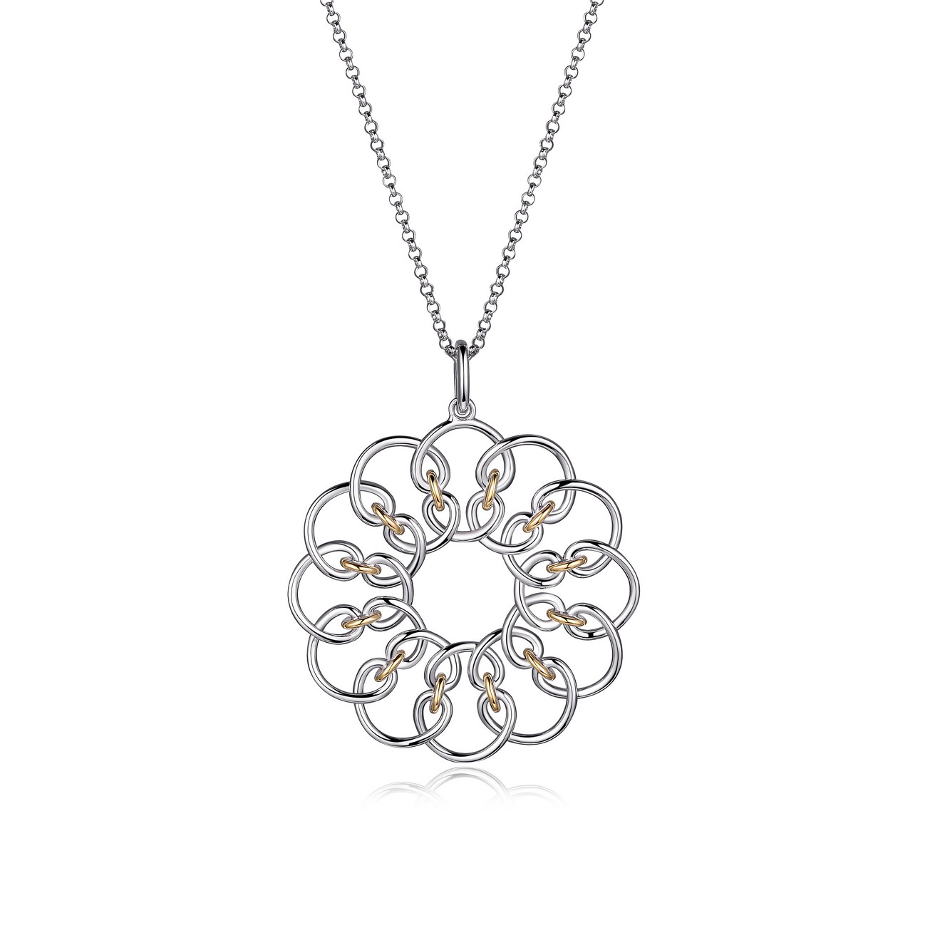 ELLE Joy Two Tone Infiniti Link Circle Necklace