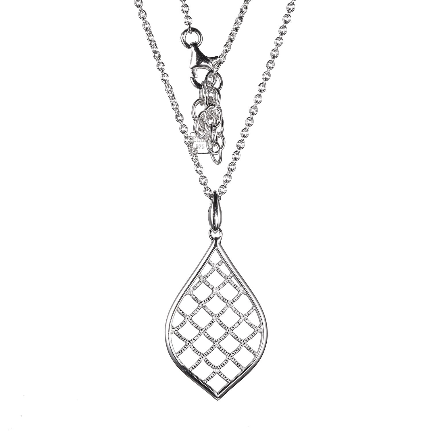 ELLE Island Life Mermaid Textured Pendant Necklace - Silver