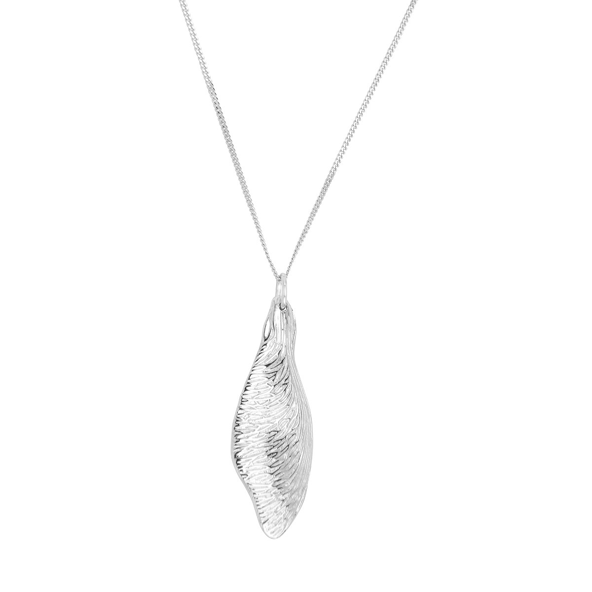 ELLE Wishes Leaf Necklace - Silver