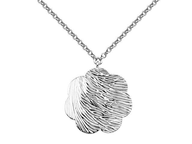 ELLE Wishes Large Flower Necklace - Silver