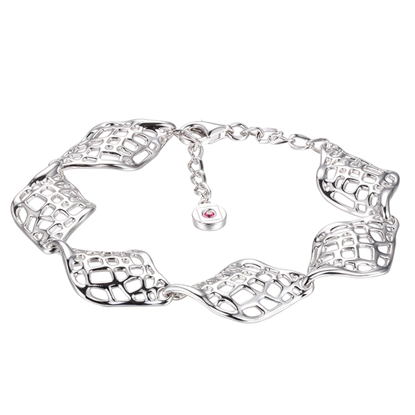 ELLE Gossamer Mesh Bracelet Size 7.25 - Silver