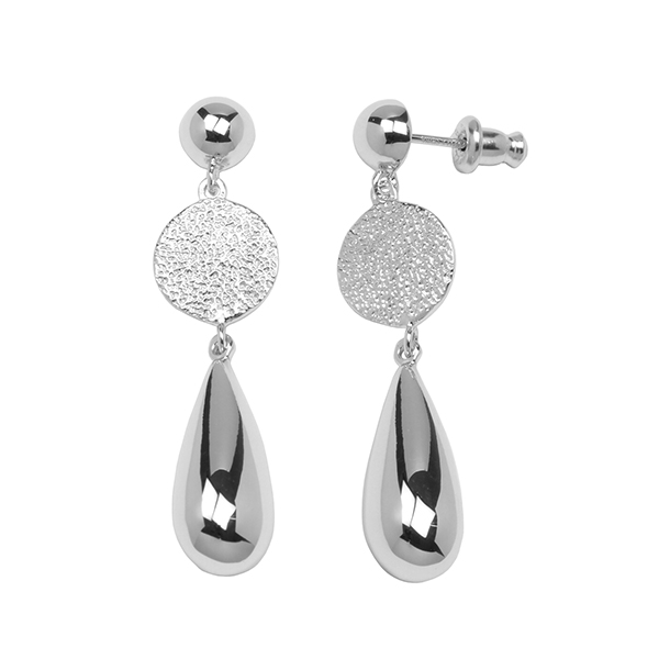 ELLE Teardrop Post Earrings - Silver