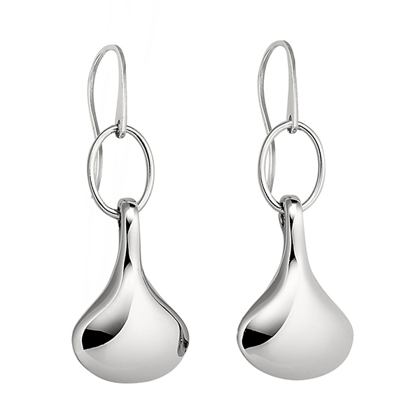 ELLE Raindrop Fishhook Earrings - Silver