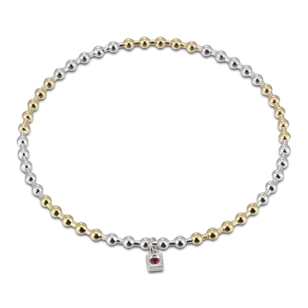 ELLE  Compass Rose Two Tone Bead Bangle Bracelet Size 8