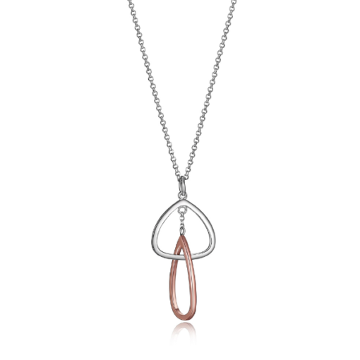 ELLE Trinity Double Link Two Tone Short Necklace