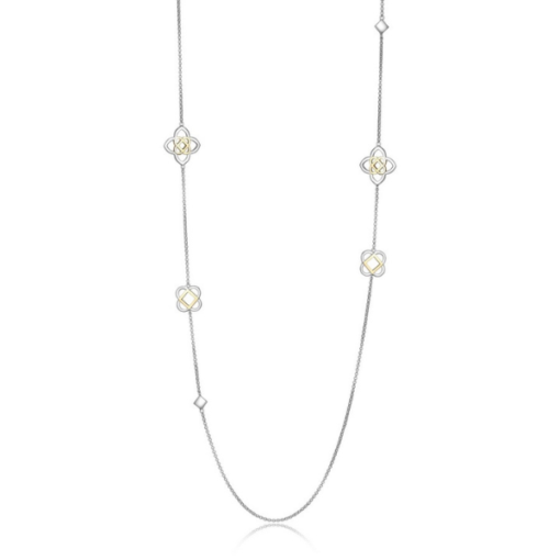 ELLE Florence Motif Station Two Tone Necklace