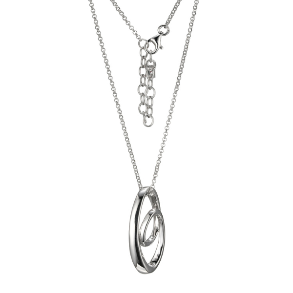 ELLE Eternity Twirl Pendant Necklace - Silver