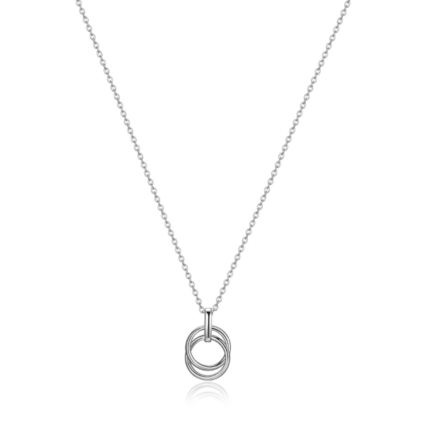 ELLE Lyra Interlocking Circle Necklace - Silver