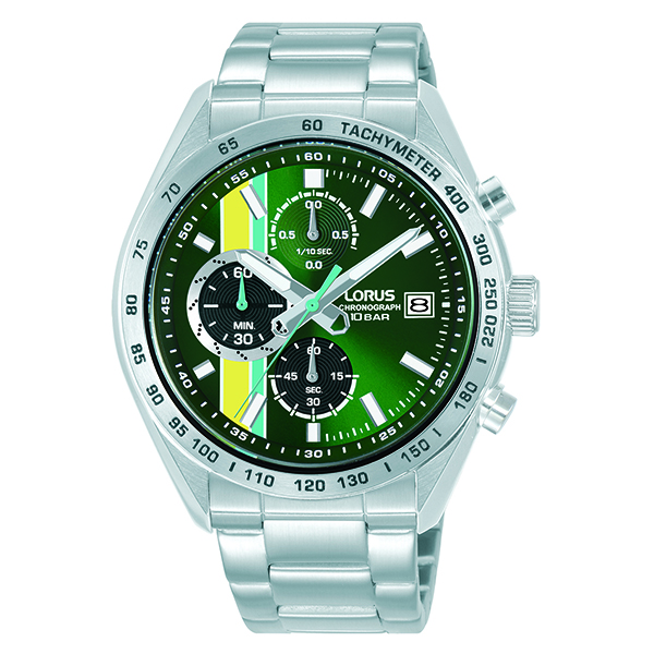 Lorus Men RM395J chronograph Watch - Green, Blue and Yellow