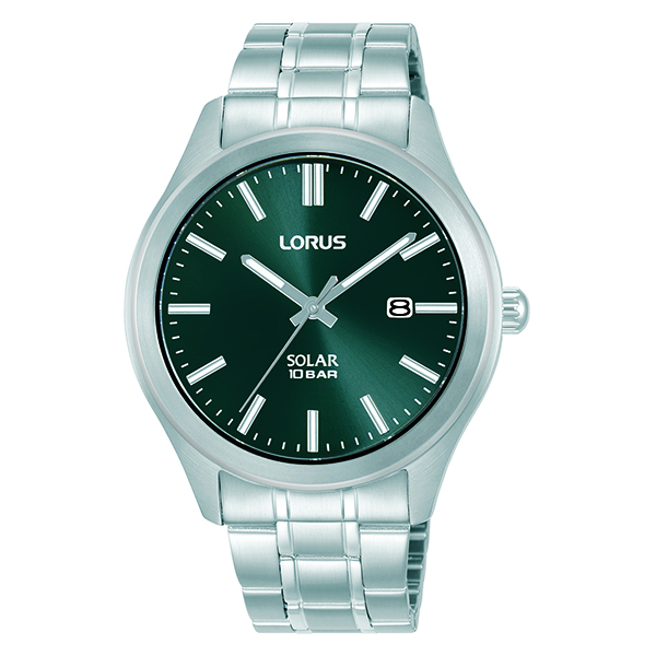 Lorus Dress RX391A Solar Dress Watch - Green and Silver